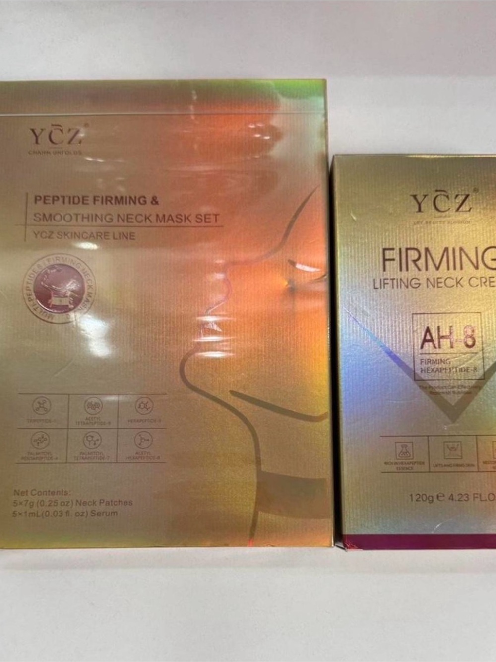 Gold Peptide Firming & Smoothing Neck Mask Set - Gold